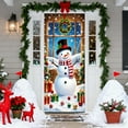 thumbnail image 6 of LanSuare Christmas Door Cover Decoration, Snowman Winter Scene Xmas Background Banner Door Covers, Christmas Photo Booth Props for Winter Party Decorations, 35x71Inch, 6 of 6