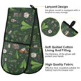 thumbnail image 4 of Dailycode Double Sided Oven Mitt with Loop Heat Resistant Kitchen Long Potholders 7" x 35" Tent Tree Camping Equipment, 4 of 6