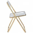 thumbnail image 5 of LeisureMod Lawrence Modern Acrylic Folding Chair With Gold Metal Frame in Clear, 5 of 11