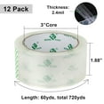 thumbnail image 2 of 12 Rolls Clear Packing Tape Rolls with Free Dispenser, Heavy Duty Refill Tape for Shipping Moving and Packaging, 2.4Mil 1.88 Inch x 60 Yard, 2 of 3