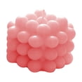thumbnail image 1 of Velas perfumadas pequeñas hechas a mano velas de burbujas geométricas que se queman durante mucho tiempo para la decoración de la cena del hogar Rosado, 1 of 3
