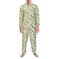 thumbnail image 3 of Sikiie Fruit Pears Mens Pajama Set, Soft Warm Long Sleeve Sleepwear, Cozy Button-Down Pjs for Men-Large, 3 of 7
