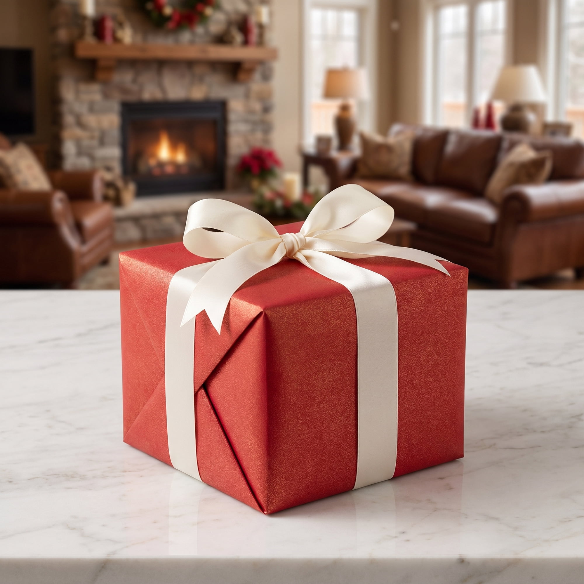 Unique Bargains 3Pcs Heavyweight Matte Gift Wrapping Paper Red 39.4" x 27.6"