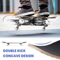 thumbnail image 6 of 31"x8" Intricate Black White Butterfly Gothic Complete Skateboards for Beginners, Double Kick 7 Ply Maple Deck Skateboard with Wheels, Gifts for Kids Teens, 6 of 8