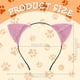 thumbnail image 2 of Diadema con orejas de gato para mujeres y niñas, lindas diademas con purpurina para adultos, disfraz de cosplay de Halloween (rojo, rosa fuerte, rosa), 2 of 3