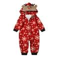 thumbnail image 2 of Odeerbi Matching Family Christmas Pajamas Sets Baby Hooded Onesie Romper Jumpsuits Toddler Boys Girls Cute Xmas Snow Print 2024 Long Sleeve Plush Sleepwear Loungewear Jammies for Baby, 2 of 4