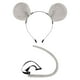 thumbnail image 5 of Juego de 2 piezas de accesorios para disfraces de ratones, diadema con orejas de ratón y decoración de fiesta de cola Gris Yuyangstore Ratones Orejas y Cola, 5 of 8