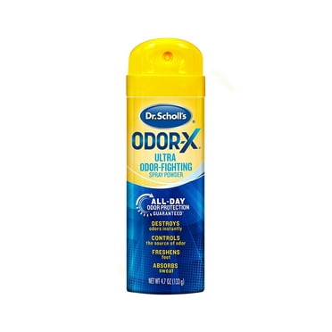 Dr. Scholl's ODOR-X ULTRA ODOR-FIGHTING SPRAY POWDER, 4.7 oz // Destroys Odors Instantly - All-Day Odor Protection - Freshens Feet & Shoes (Pack of 2)