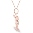 thumbnail image 2 of AFFY Gymnast Charm Pendant Necklace In 14k Rose Gold Over Sterling Silver, 2 of 5