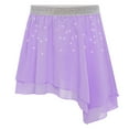 thumbnail image 2 of YUUMIN Toddler Girls Elastic Waistband Shiny Pleated Mini Skater Skirt Flared Ballet Dance Skirts 6-16 Years Light Purple 14, 2 of 6