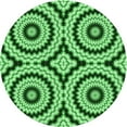 thumbnail image 1 of Ahgly Company Tapis de Zone Rond Vert Transitionnel pour Intérieur Lavable à la Machine, 3 Pieds Rond, 1 of 7