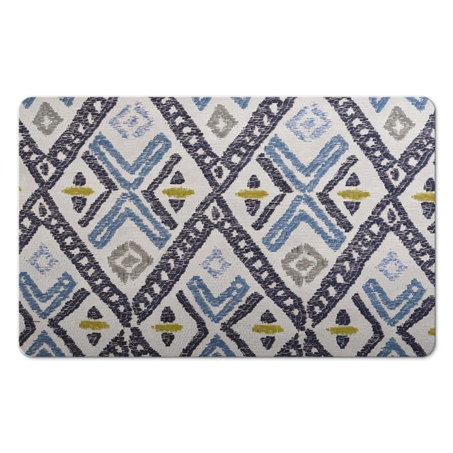 High-End Tribal Style Bath Rug Runner, 20x32 in - Non-Slip. Soft Luxury Microfiber Bath Mat, Machine-Washable. Ideal for Tub & Shower. Elevates Your Bathroom Décor with Comfort & Style