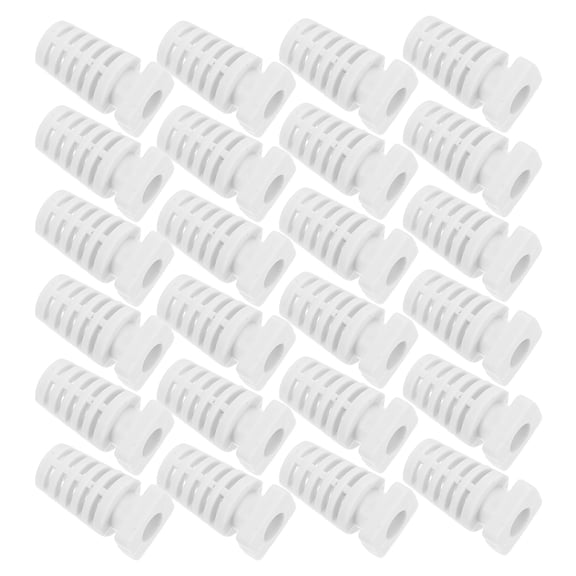 POPETPOP 100Pcs Cable Management Sleeve Cord Organizer White Elastic Protective Cover for Phone Charger Cables