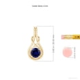 thumbnail image 3 of ANGARA Lab Grown 1 Ct Sapphire Solitaire Infinity Knot Pendant for Women in 14K Yellow Gold (Size-6mm) | September Birthstone, Anniversary, Jewelry Gift for Women | Lab-Grown Blue Sapphire Necklace, 3 of 8