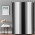 Bathroom Shower Curtain Minimalist Gradient Black White Waterproof ...