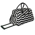 thumbnail image 4 of All-Seasons 8112022-165LTW 21 in. ZigZag Collection Carry-On Rolling Duffel Bag- Turquoise White, 4 of 5