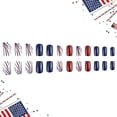 thumbnail image 3 of Yoyauz July 4th Nail Ironing Short Square Independent Day Holiday Nail Fitting US Flag Design Acrylic Nail Set for Women 24 Piece Nail Stickers, 3 of 8