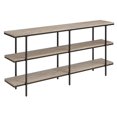 thumbnail image 1 of Henn&Hart 64" Antiqued Gray Oak/Metal Console Table, 1 of 10