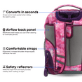 thumbnail image 6 of J World Unisex Sunrise 18" Rolling Backpack For School And Travel, Purple Galaxy, 6 of 7