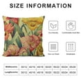 thumbnail image 5 of MLJA Decorative Square Throw Pillow Cover Colorful Pattern Flower Elegant Green Abstract Blossom Botanical Lily California Cute Soft Cushion Pillowcase Case for Bed Chair, 5 of 5
