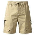 thumbnail image 4 of Pantalones cortos holgados con cordón para hombre - Transpirables y ligeros - Spandex, ropa urbana informal, tallas S-XXL, 4 of 7