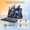 thumbnail image 3 of Android 16 Tablet,10 Inch Tablet,12GB RAM 64GB ROM,MTK6769 Octa-Core,5G WiFi,Face Unclocked,21MP Camera,BT 5.0,GPS Tableta,6000mAh,Electronics Tablets with Keyboard Mouse Stylus, 3 of 10