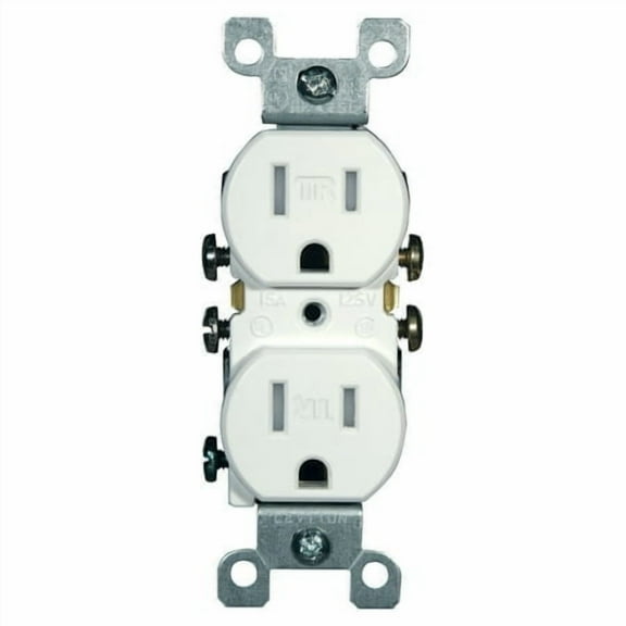 Leviton 15A 125V White Nema Grounded Duplex Outlet Receptacle 10Pk