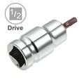 thumbnail image 3 of Uxcell 2.17'' Longitud 1/2-Pulgada Conducción Torx Brocas Sockets Acero S2 Tonalidad Plateada 1pcs T25 x 1/2", 3 of 4