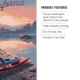 thumbnail image 3 of California, Glassy Sunrise, Kayak Birch Wood Wall Sign (6x9 Rustic Home Decor, Ready to Hang Art), 3 of 5
