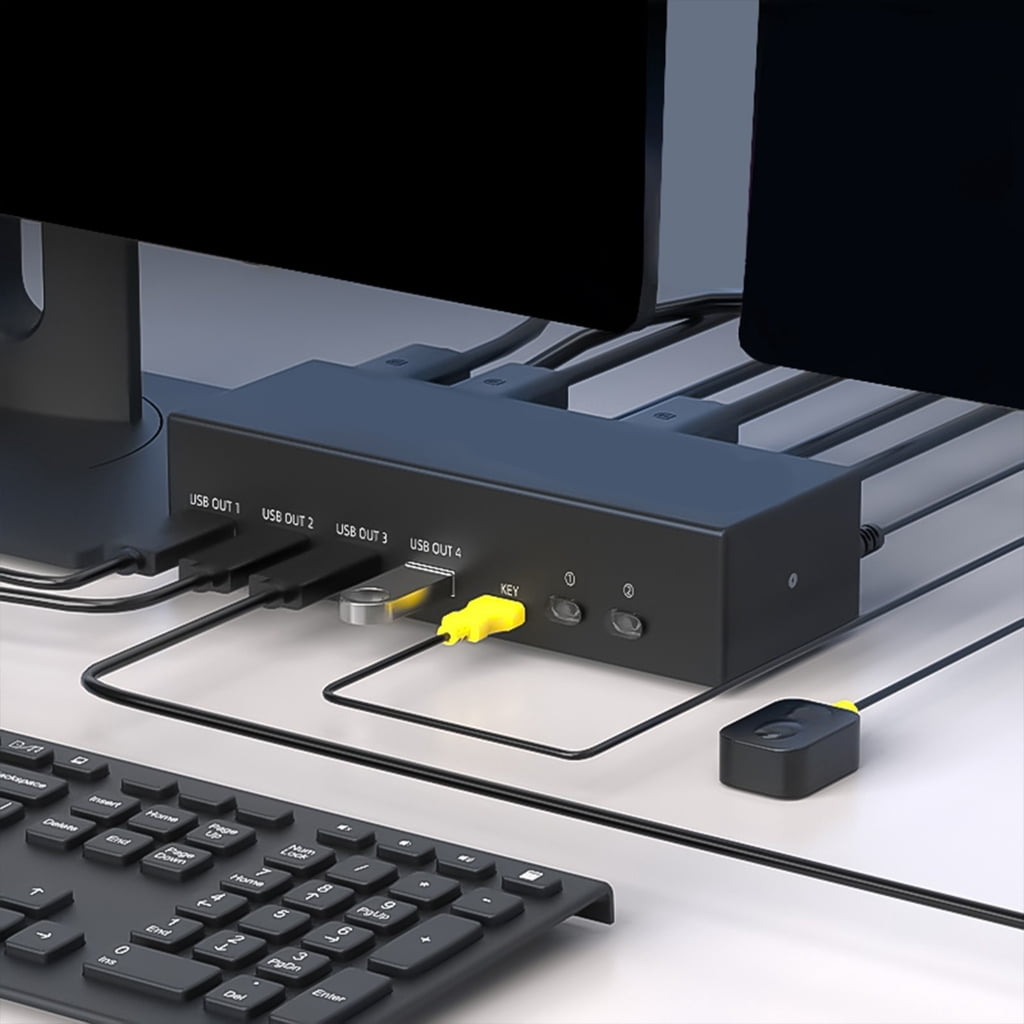 Two Monitors KVM Switches Offers 8K Claritys for Two Displays and Keyboards Mouse