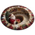 thumbnail image 2 of Christmas 3D Rug,Optical Illusion Round Area Mat, Decorative Deep Vortex Illusion Rug With Depth Pattern,Funny Santa Claus Non-Slip Mats,For Living Room & Bedroom Christmas Decor (A,39.37"), 2 of 7