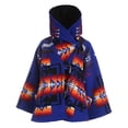 thumbnail image 5 of Seyurigaoka Long Sleeve Hoodie, Printed Woolen Overcoat with Horn Buckles, Pocket and Scarves for Winter and Late Autumn, 5 of 6