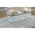 thumbnail image 2 of Rectangular 48" x 26" Clear Glass Coffee Table with Clear Acrylic Legs, 2 of 3