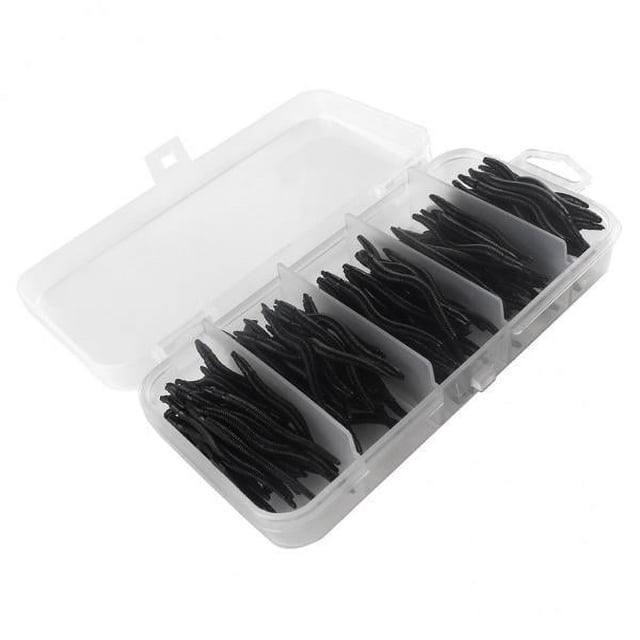 6 x 150 piezas de cebo de pesca de lombriz de artificial, cebo de , cebo de 2 piezas