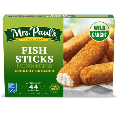 Mrs. Paul's Crunchy Breaded Fish Sticks, Made With Fish, 24.6 oz. 44-Count (frozen)