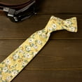 thumbnail image 2 of Spring Notion Men's Floral Print Cotton Skinny Tie, 2 of 3