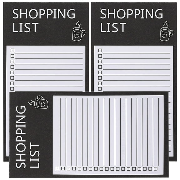 unbranded  3 Books Grocery List Magnetic Note Pad Alone Shopping Notebook