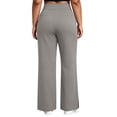 thumbnail image 6 of Plus Size Women’s Yoga Pants Elastic High Waist Casual Sweat Pants Side Split Relaxed Fits Workout Trousers with Pockets, 6 of 7