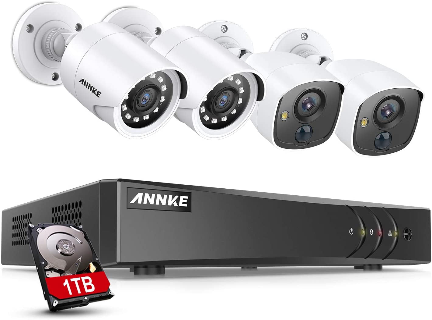 ANNKE All Weather 1080p 8 Channel 1TB CCTV Kit & 4 Cameras Free P&P IRE & UK! 