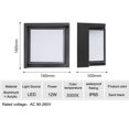 thumbnail image 4 of 12W Modern LED Outdoor Wall Light Impermeable Impermeable IP65 / Aluminio + acrílico / 3000K blanco cálido / Lámpara de pared LED, 16X10CM (Cuadrado) Adepaton GX-518, 4 of 4