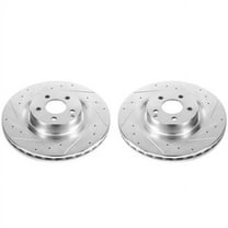 Power Stop Front Pair of Drilled and Slotted Brake Rotors EBR867XPR