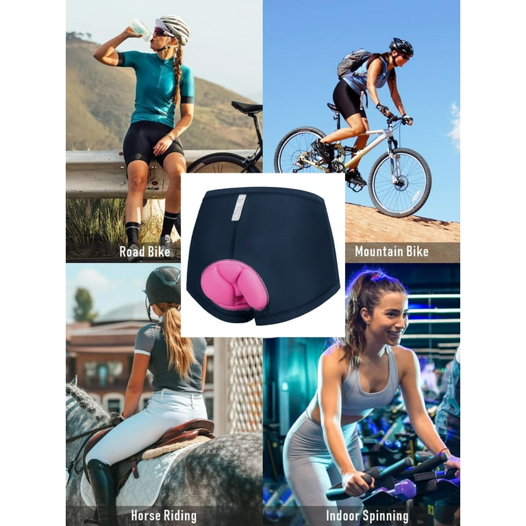 womens padded bicycle underwear Women's 4D Quick Dry Bike Underwear-PS6013-Purple With a short baleaf Women's 4D Padded Cycling