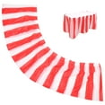 thumbnail image 4 of 1Pc Birthday Party Tablecloth Layout Prop Waterproof Table Skirt (Red And White), 4 of 4