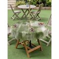 thumbnail image 4 of Outdoor Tablecloth with Umbrella Hole for Patio/Picnic/Party/Camping, Sage Green Waterproof Table Cloth Round Cover Washable, Modern Abstract Minimalist Aesthetic Art (Dia 54"), 4 of 9