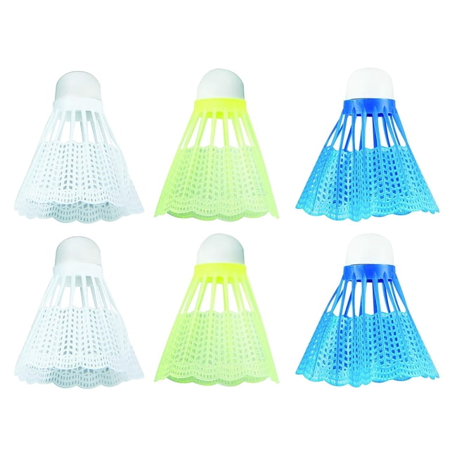 Franklin Sports Volants de Badminton Birdies pour Débutants / Multicolore, Lot de 6