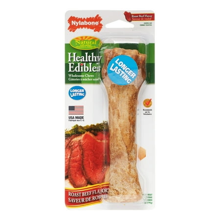 UPC: 0018214816300 | Nylabone Healthy Edibles Natural Roast Beef Flavored Dog Treats X-Large 1 Count
