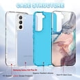 thumbnail image 6 of CASEFIV for Samsung Galaxy S22 Plus 5G Case,Marble Pattern Heavy Duty Shockproof Full Body Protective Phone Covers for Women Girls,Blue Gray, 6 of 8