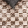 thumbnail image 6 of SAFAVIEH Seattle Dallas Geometric Shag Area Rug, Ivory/Brown, 4' x 6', 6 of 10