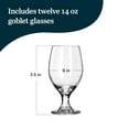 thumbnail image 3 of Libbey 14 Oz Perception Banquet Goblet Glasses, Elegant Iced Tea Stemware Glasses, Versatile Goblets Glassware Set of 12 for Cocktails, Wines and More, 3 of 4