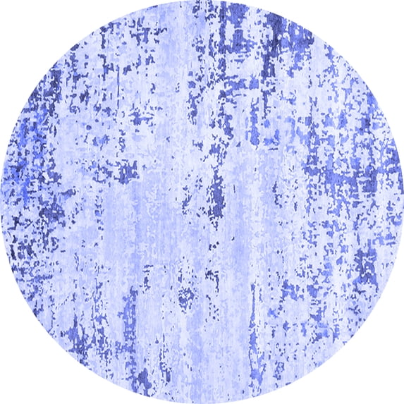 Ahgly Company Indoor Round Oriental Blue Industrial Area Rugs, 3' Round